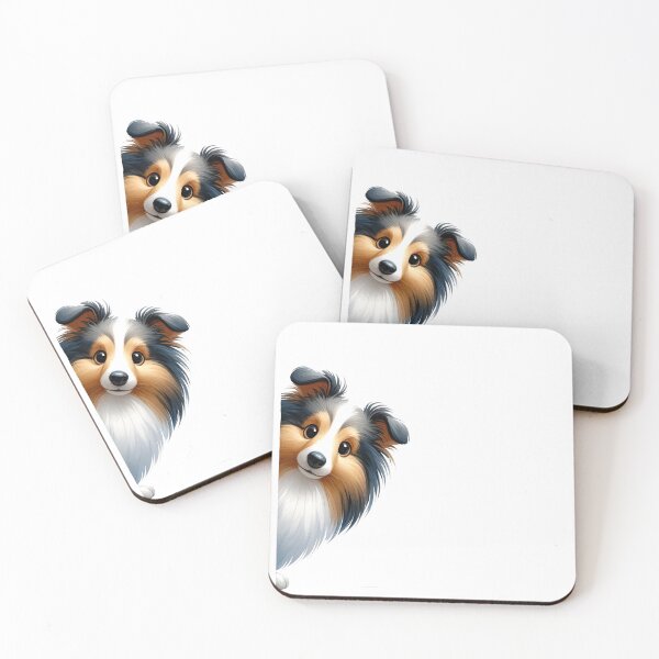 Item preview, Peeking Shetland Sheepdog - White designed and sold by FoxfireStardust.