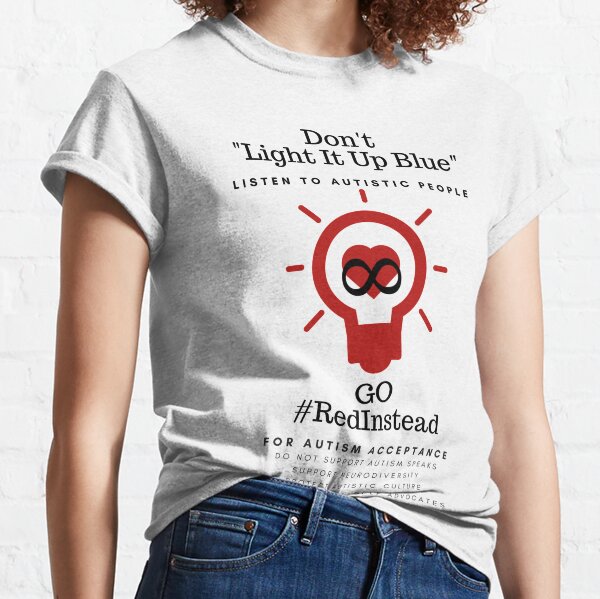  Wear Red Instead - Acceptance Of Autism - Autistic T-Shirt :  Clothing, Shoes & Jewelry