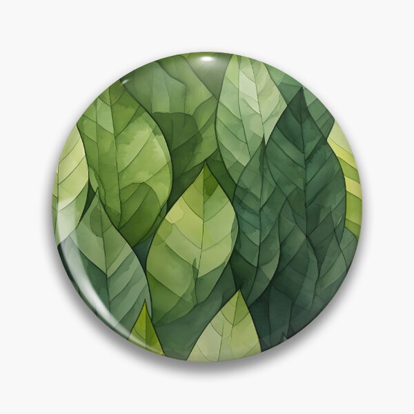 Item preview, Seamless green leaves pattern designed and sold by inkArtistryfine.