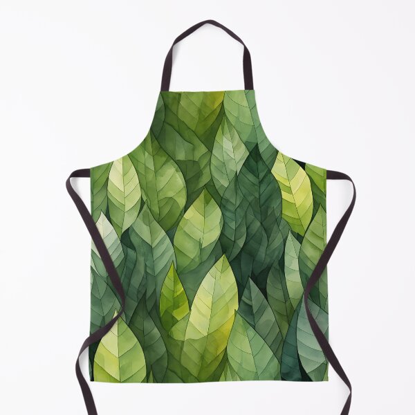 Item preview, Seamless green leaves pattern designed and sold by inkArtistryfine.