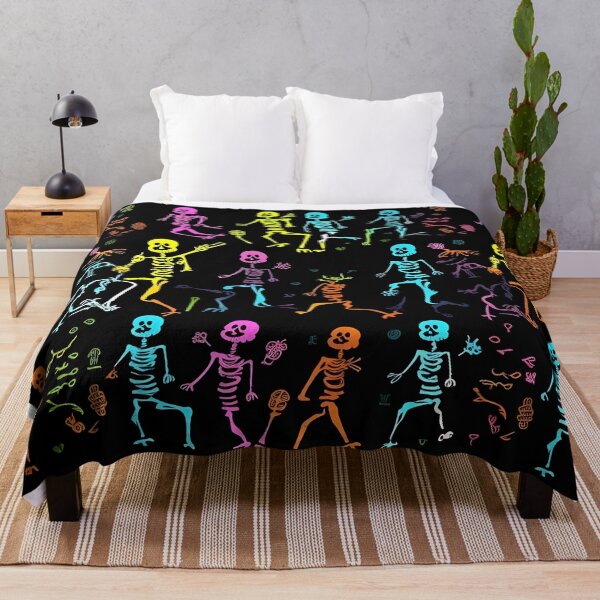 Item preview, Colorful skeleton seamless pattern designed and sold by inkArtistryfine.