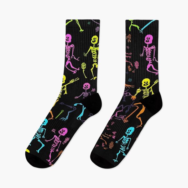 Item preview, Colorful skeleton seamless pattern designed and sold by inkArtistryfine.