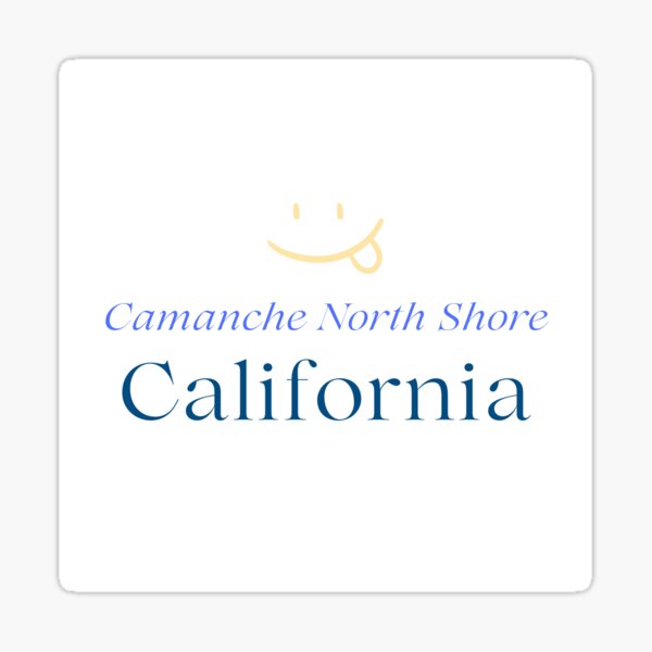 Camanche North Shore Amador County California type art Sticker