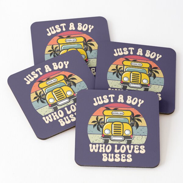 Item preview, Retro Just A Boy Who Loves Buses Groovy Childcare Kids Funny School Bus Driver Lover Back to School designed and sold by LittleZea.