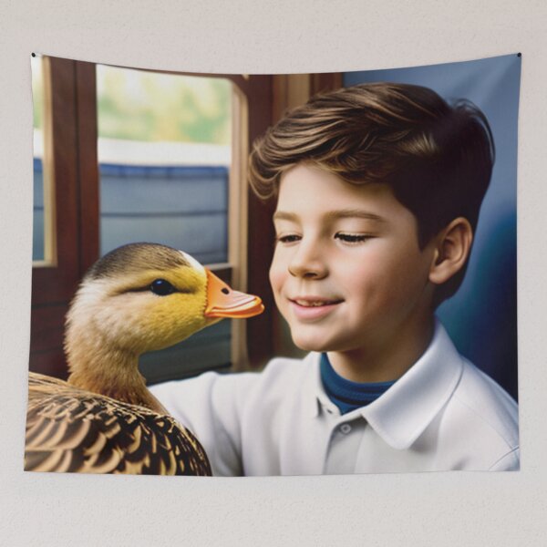 Item preview, A Boy and his Duck, but not a real boy, and not a real duck. designed and sold by shakespeare1212.