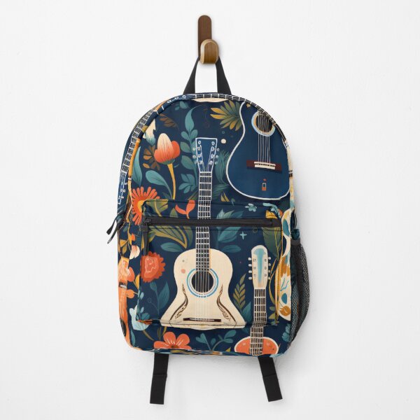 Item preview, Seamless Pattern: An Artistic Ensemble of Guitars and Musical Elements designed and sold by alita-artwear.