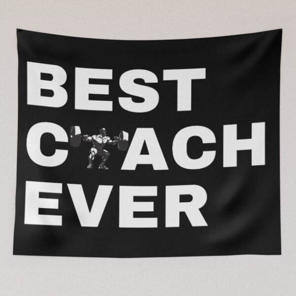 Item preview, Best Coach Ever Powerlifting - White designed and sold by GymWearDepot.