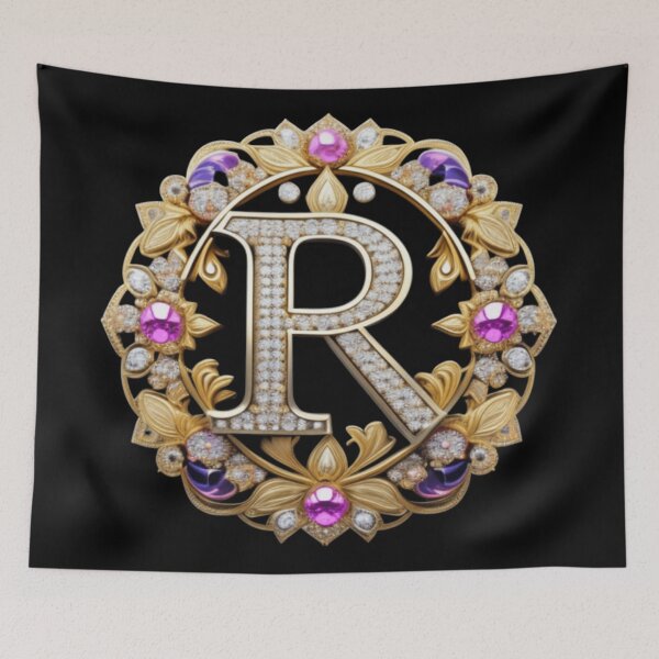 Item preview, Fancy bejeweled letter R designed and sold by Roxburylane.