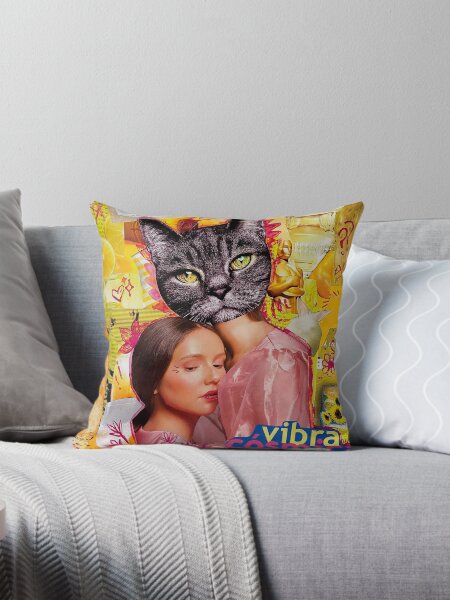 Vista previa del artículo con la obra «Collage De Gato vibra cósmica», diseñado y vendido por BrianaCamilaB.