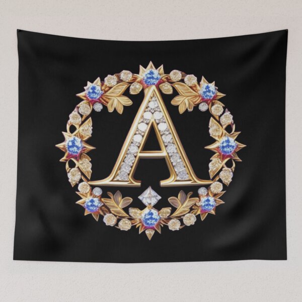Item preview, Bejeweled gold letter A designed and sold by Roxburylane.