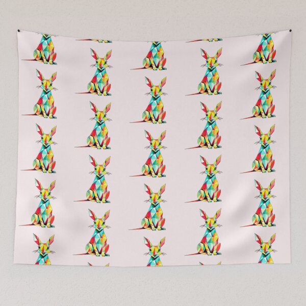 Item preview, Colourful Australian Kangaroo Geometric Shaped Artwork designed and sold by Geonimalia.