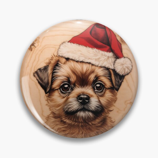 Item preview, Christmas with Brussels Griffon: The Charismatic Heart of Wood (Pyro Pets Art - 139) designed and sold by pyropetsart.