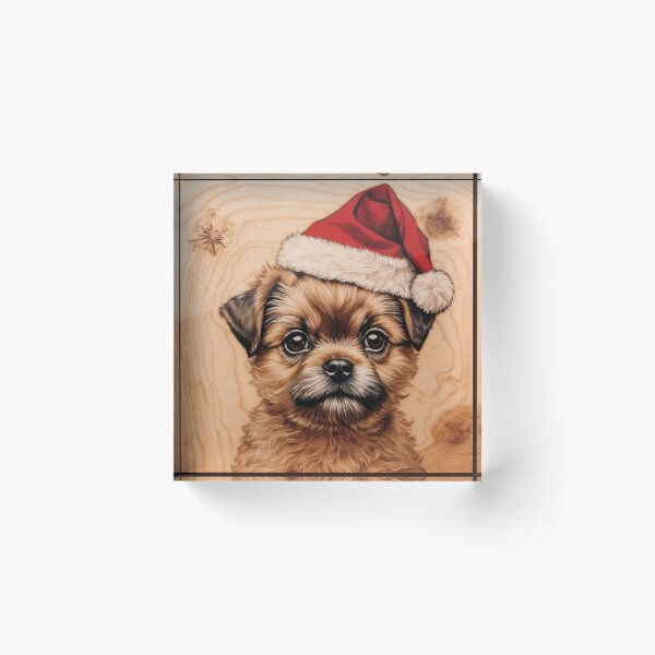 Item preview, Christmas with Brussels Griffon: The Charismatic Heart of Wood (Pyro Pets Art - 139) designed and sold by pyropetsart.