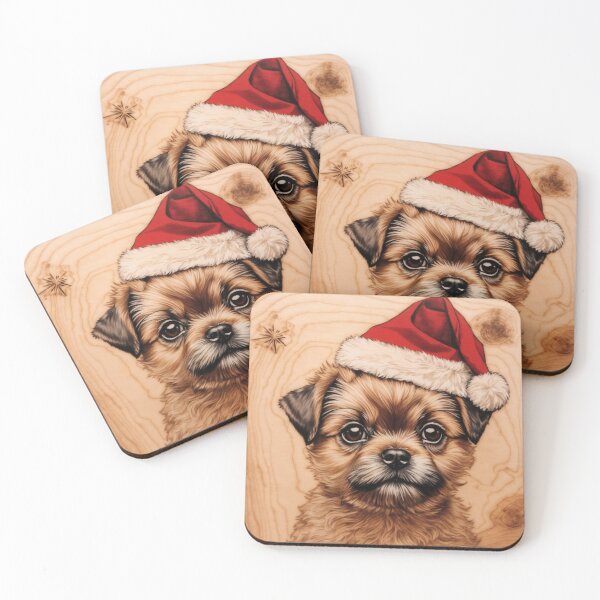 Item preview, Christmas with Brussels Griffon: The Charismatic Heart of Wood (Pyro Pets Art - 139) designed and sold by pyropetsart.
