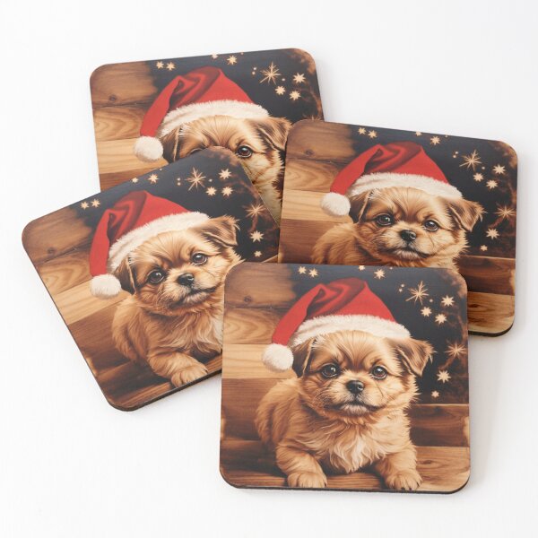 Item preview, Christmas with Brussels Griffon: The Charismatic Heart of Wood (Pyro Pets Art - 140) designed and sold by pyropetsart.