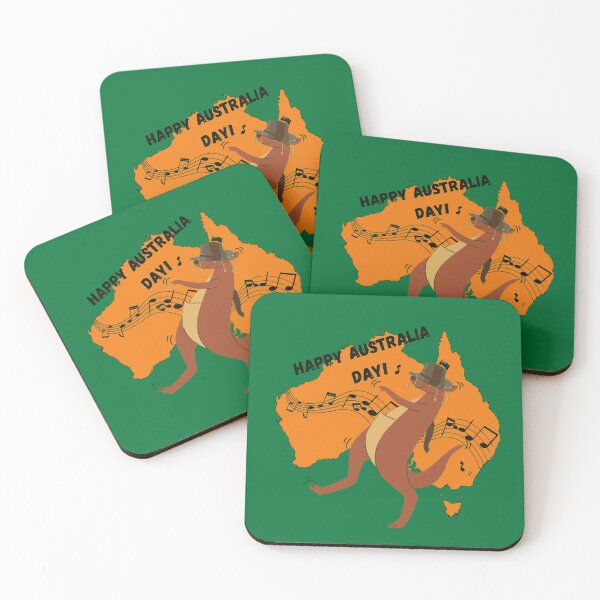 Item preview, Happy Australia Day Dancing Kangaroo designed and sold by LMoonDesigns.