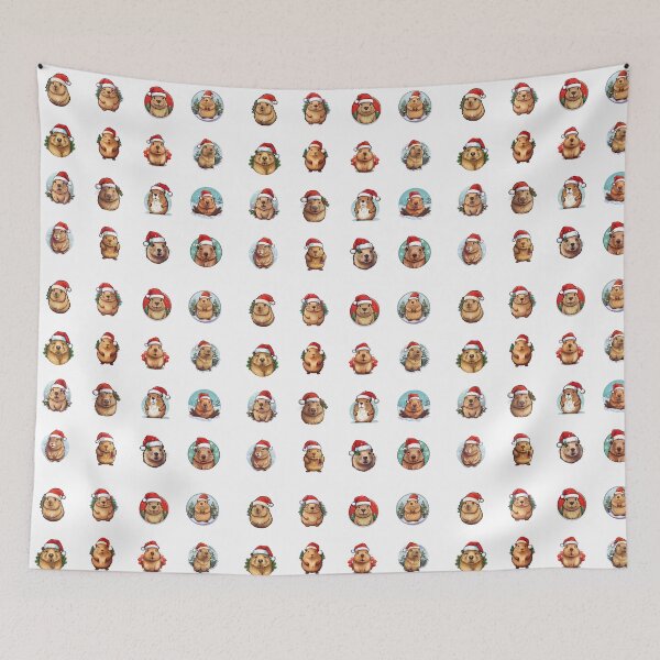 Item preview, Christmas Capybaras - Stickers Bundle, Stickers - 16 pieces designed and sold by sabantha.