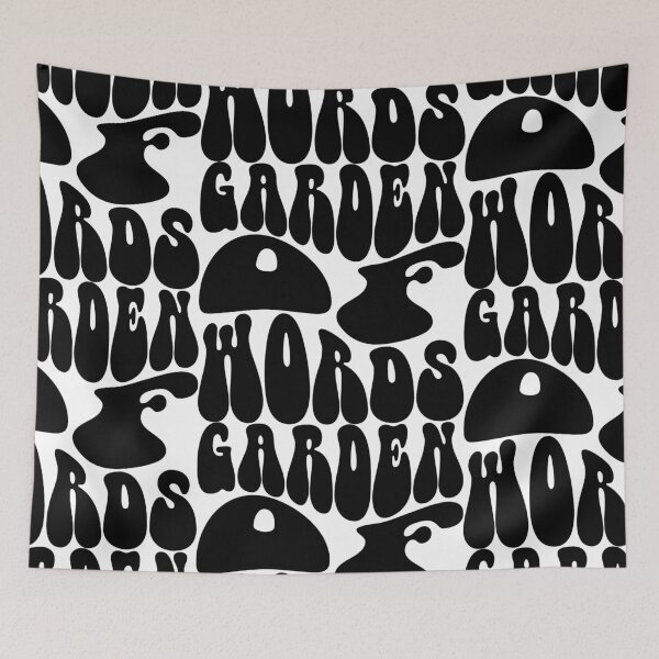 Item preview, Garden of Words Text Monochrome White designed and sold by Meepuruproject.