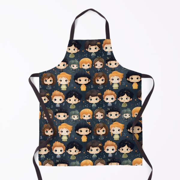 Item preview,  Delightful pattern featuring cute girl and boy faces designed and sold by PigmeArt.