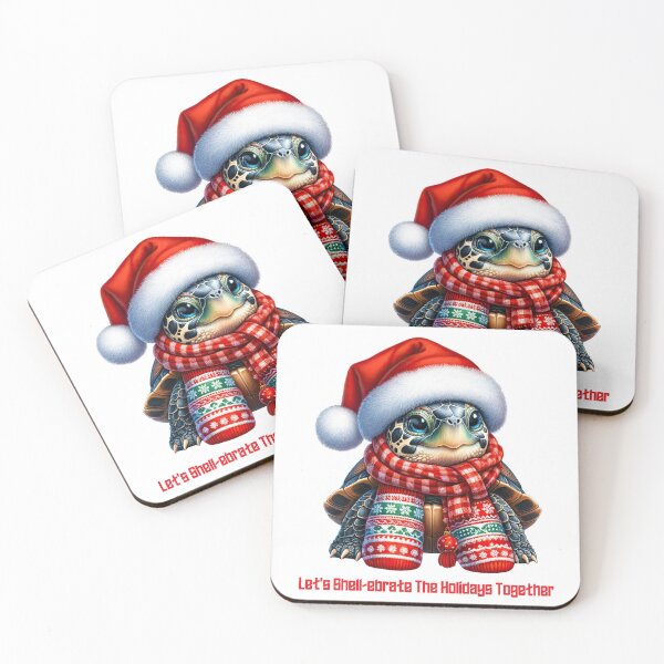 Item preview, Let's shell-ebrate the holidays together! (Sea turtle) designed and sold by Lisa Weber.