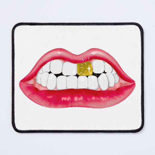 Item preview, Red Lips with one gold teeth designed and sold by Anggiena.