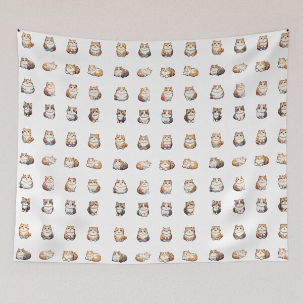Item preview, Chubby cats - sticker bundle, stickers - 16 pieces designed and sold by sabantha.