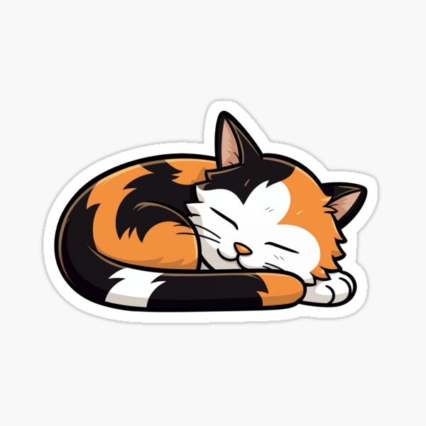 Aperçu de l'œuvre Calico Cat Sieste Dormir créée et vendue par babu-babu-.