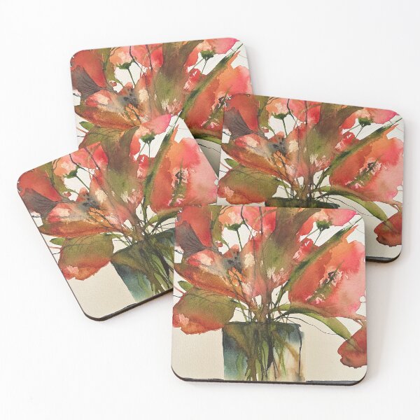 Item preview, Splashes of red in a vase designed and sold by Jennifer Baxter.