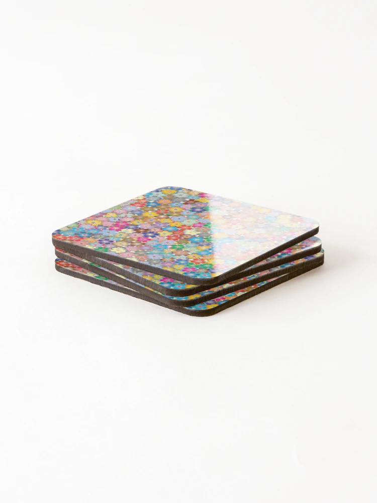Thumbnail 4 of 5, Coasters (Set of 4), Flower Pattern designed and sold by MakeWayDesign.