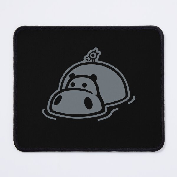 Item preview, A hippopotamus and a small bird chilling in a pond in grey ink designed and sold by martodesign.