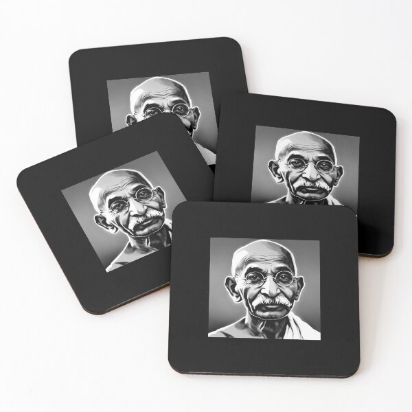Item preview, Mahatma Gandhi (close-up portrait) designed and sold by UglyAIArtwork.