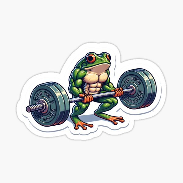 Item preview, Musclebound Toad: The Gym Buff Frog designed and sold by QuantumExplorer.