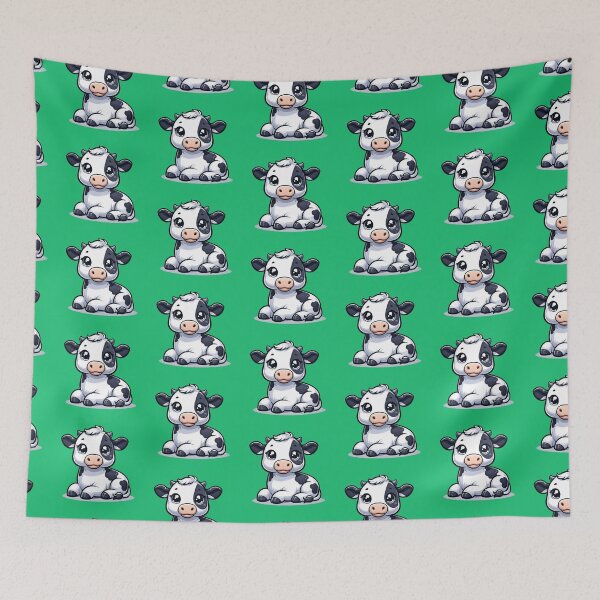 Item preview, Adorable Moo Charm - Cartoon Cow with Big Eyes designed and sold by simonbluevski.