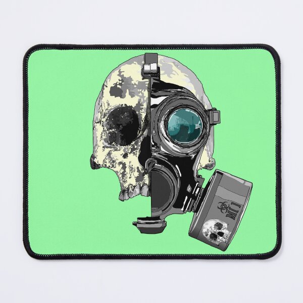 Item preview, Skull wearing gas mask designed and sold by Whimsy Trail Co.