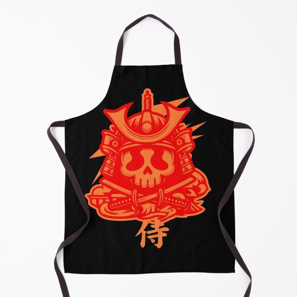 Item preview, samurai skull: kanji 侍 Orange and yellow designed and sold by akaajoficial.
