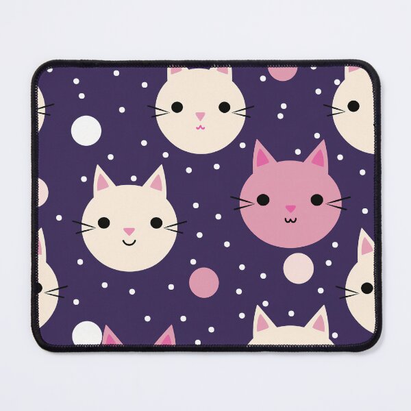 Item preview, Cute purple polka-dot cat pattern designed and sold by TheMoxieHouse.