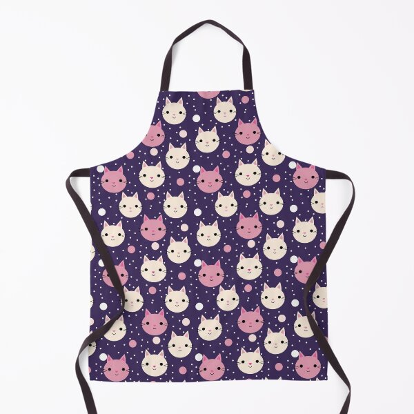 Item preview, Cute purple polka-dot cat pattern designed and sold by TheMoxieHouse.