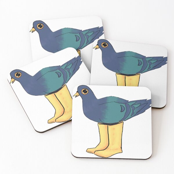 Item preview, pigeon pigeon bird with boots, pigeon with rain boots designed and sold by AslanAndBeeprim.