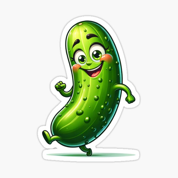 Item preview, Dancing Delight Cucumber - Slim Veggie Cartoon designed and sold by simonbluevski.