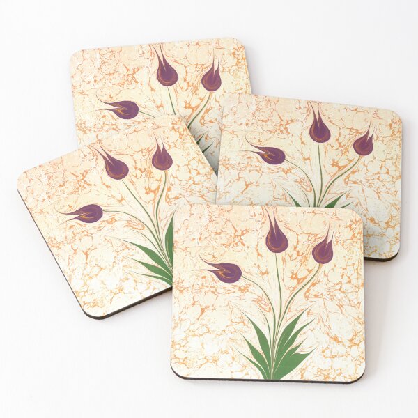 Item preview, Abstract marbling floral pattern designed and sold by bozarslan.