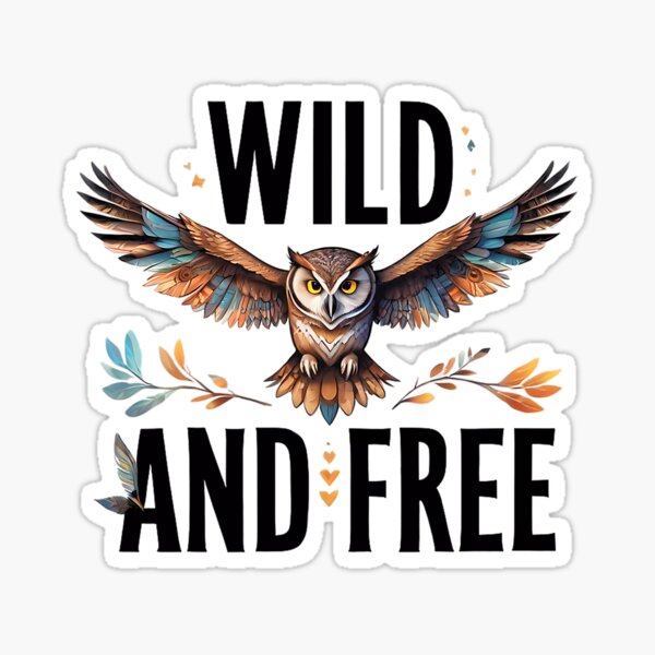 Item preview, Wild and Free - Flying Owl designed and sold by SolaoLab.