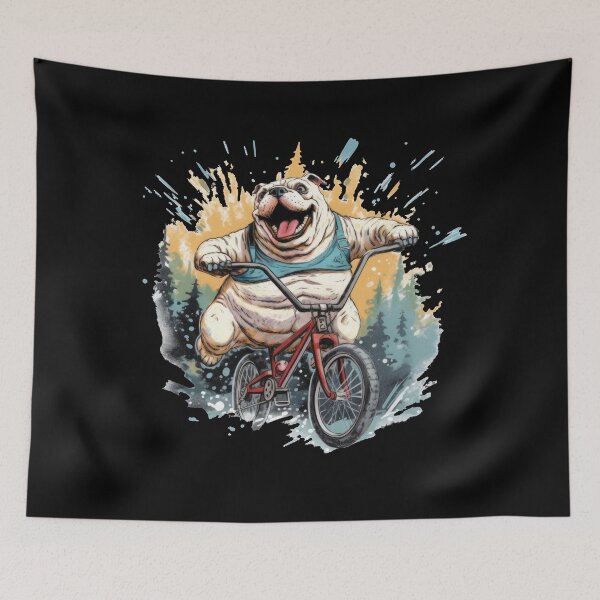Item preview, Cycling mountain biking is fun designed and sold by WallGemsArt.