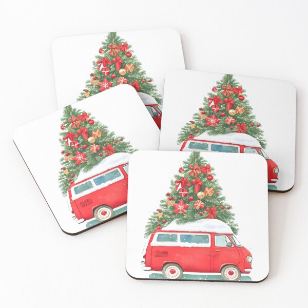 Item preview, Snowing christmas tree with red van designed and sold by Jayjaynaenae.