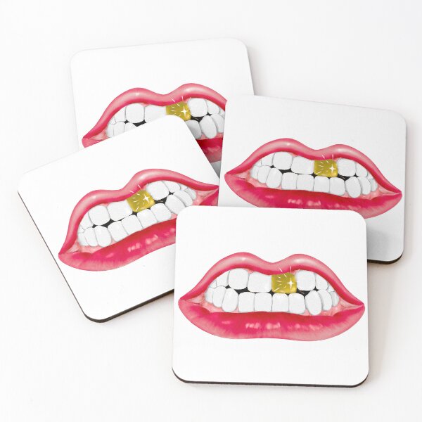 Item preview, Red Lips with one gold teeth designed and sold by Anggiena.