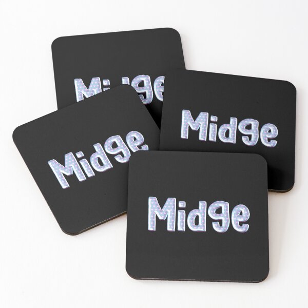 Item preview, Blue Love Midge Name Label (Black) designed and sold by NormadWorld.