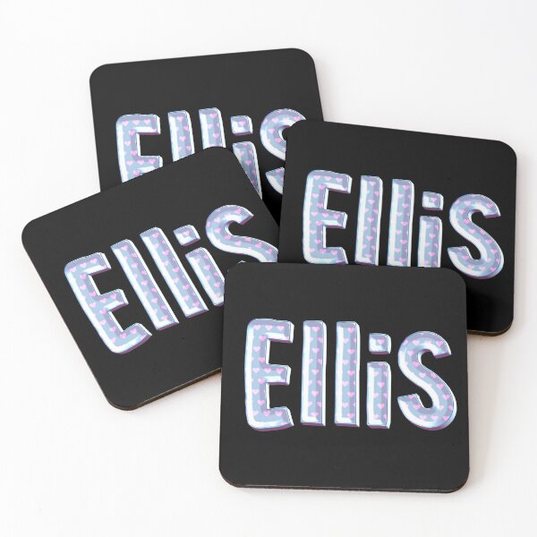 Item preview, Blue Love Ellis Name Label (Black) designed and sold by NormadWorld.
