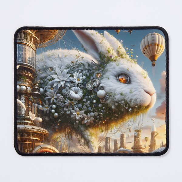 Item preview, White flower Rabbit in Fantasy Land designed and sold by PursuitPixels.