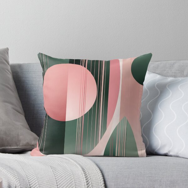 Item preview, Rose botanique abstrait moderne du milieu du siècle, vert foncé designed and sold by Prints and Lifestyle.