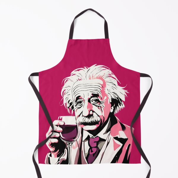 Item preview, Christmas party holiday season. Albert Einstein drinking red wine. designed and sold by VieBelieve.