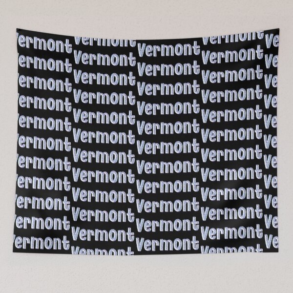 Item preview, Blue Love Vermont Name Label (Black) designed and sold by NormadWorld.